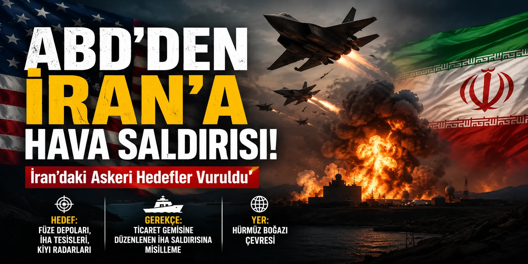 Hürmüz’de Gerilim Patladı! ABD’den İran’a Misilleme