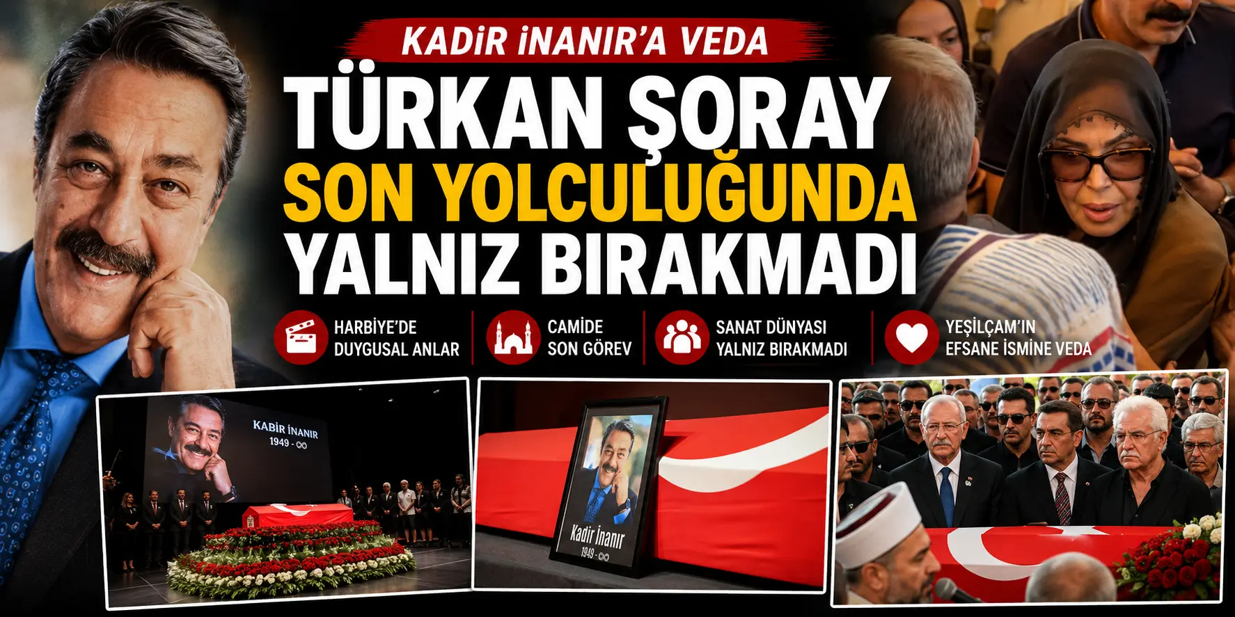 Cenazede Duygusal Anlar! Türkan Şoray’a Yoğun İlgi Gerginlik Yarattı