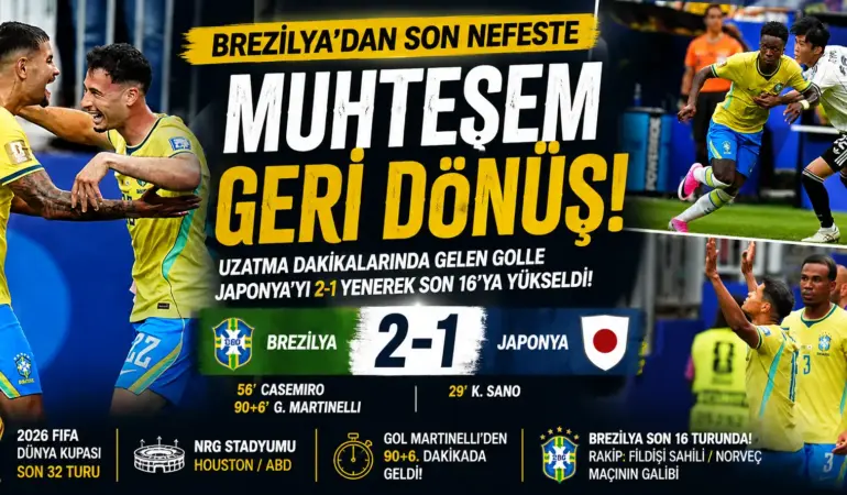 Brezilya Son Saniyede Hayata Döndü! Japonya’yı Yıktı