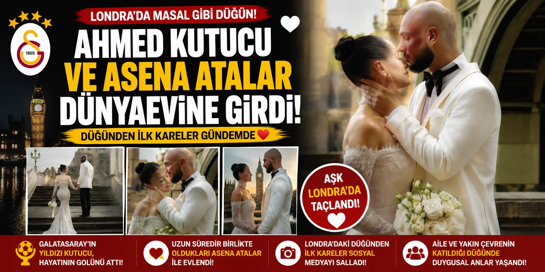 Sürpriz Düğün! Ahmed Kutucu Ve Asena Atalar Hayatını Birleştirdi