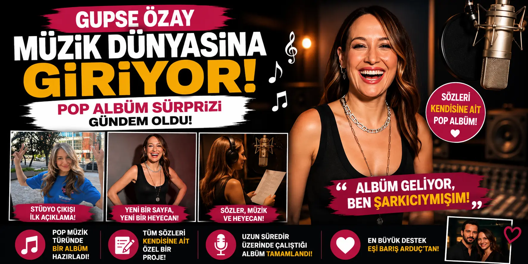 Sürpriz Patladı! Gupse Özay Şarkıcı Oluyor, Albümle Gündemi Sarstı