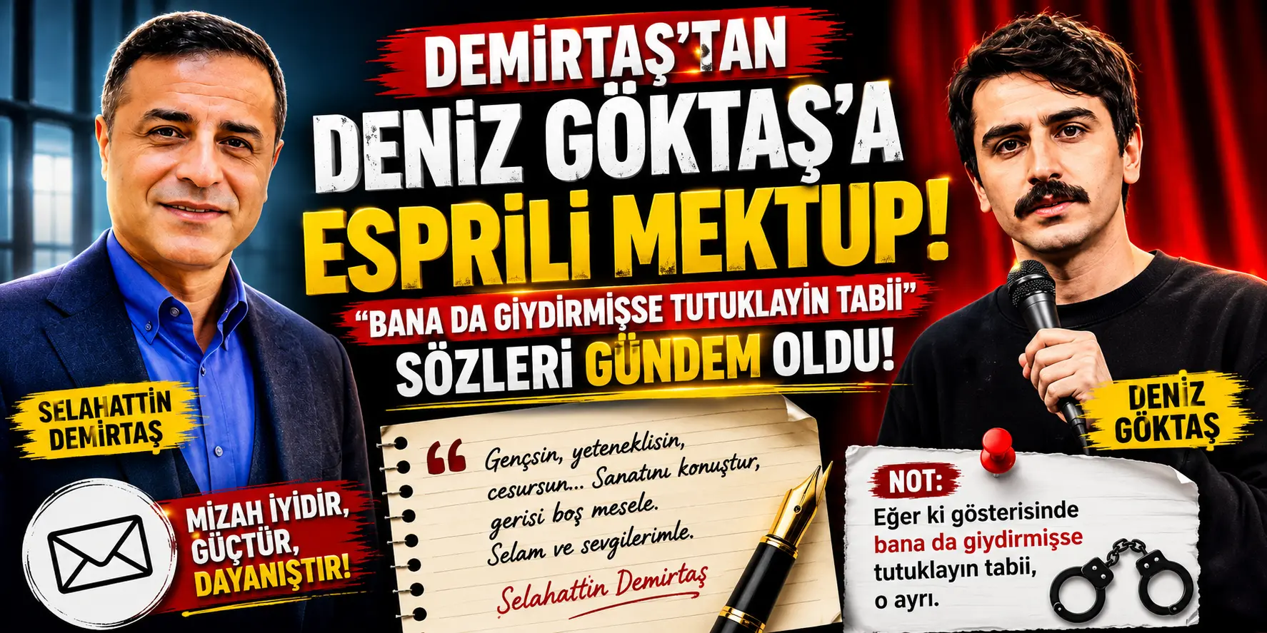Demirtaş’tan Deniz Göktaş’a Şok Mektup! “Tutuklayın Tabii” Sözleri Ortalığı Karıştırdı
