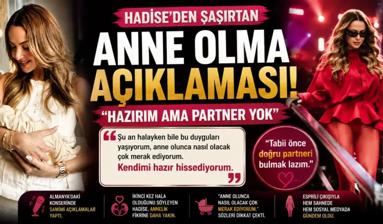 Hadise’den Şaşırtan Çıkış! Anne Olmak İçin Geri Sayım mı Başladı?