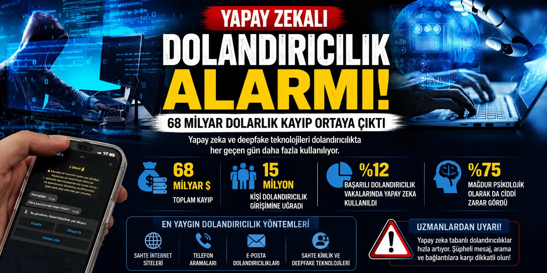 Siber Dünyada Şok! Yapay Zeka Dolandırıcılığı Küresel Ekonomiyi Sarsıyor