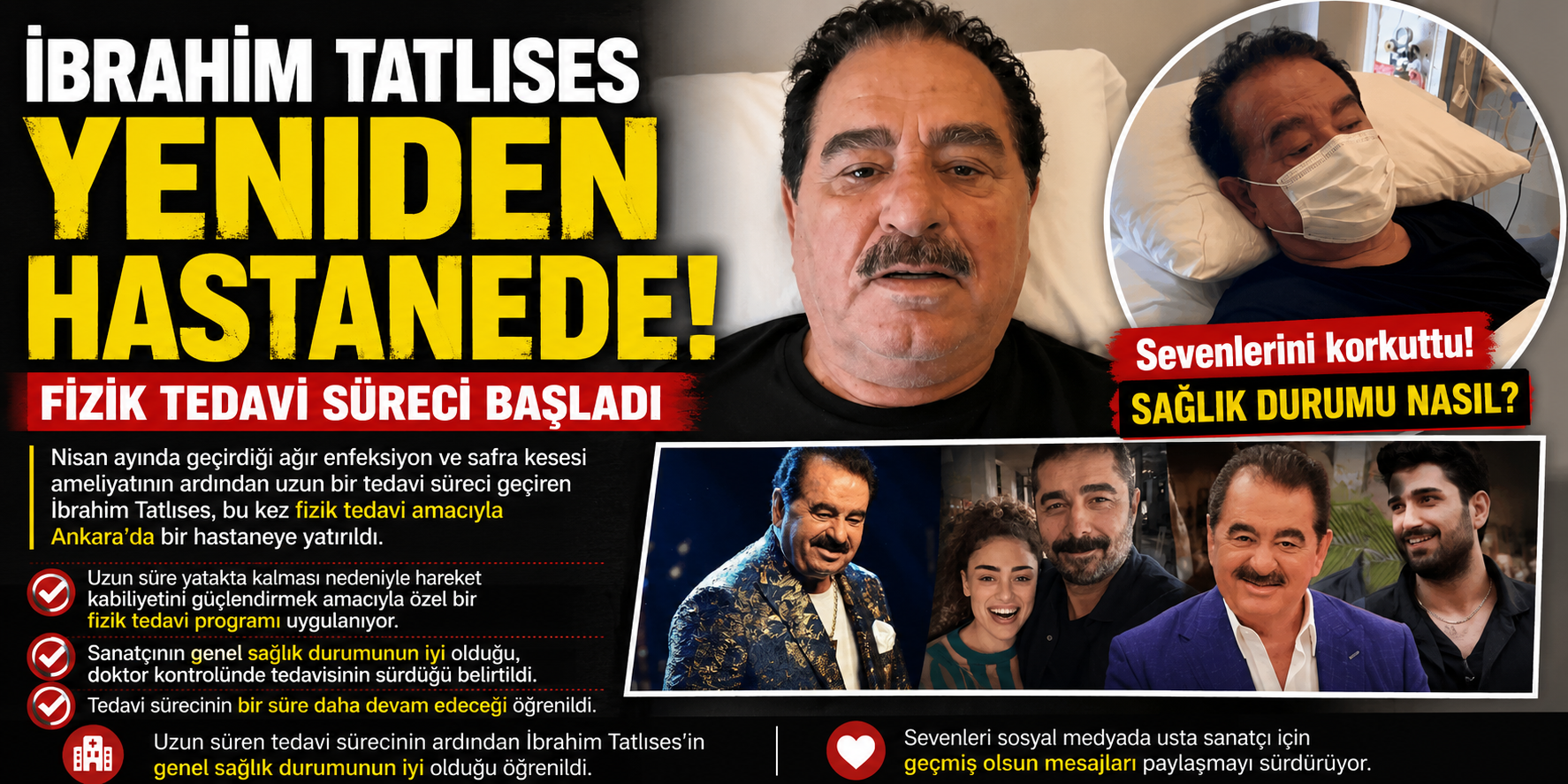 İbrahim Tatlıses’ten Sevenlerini Üzen Haber