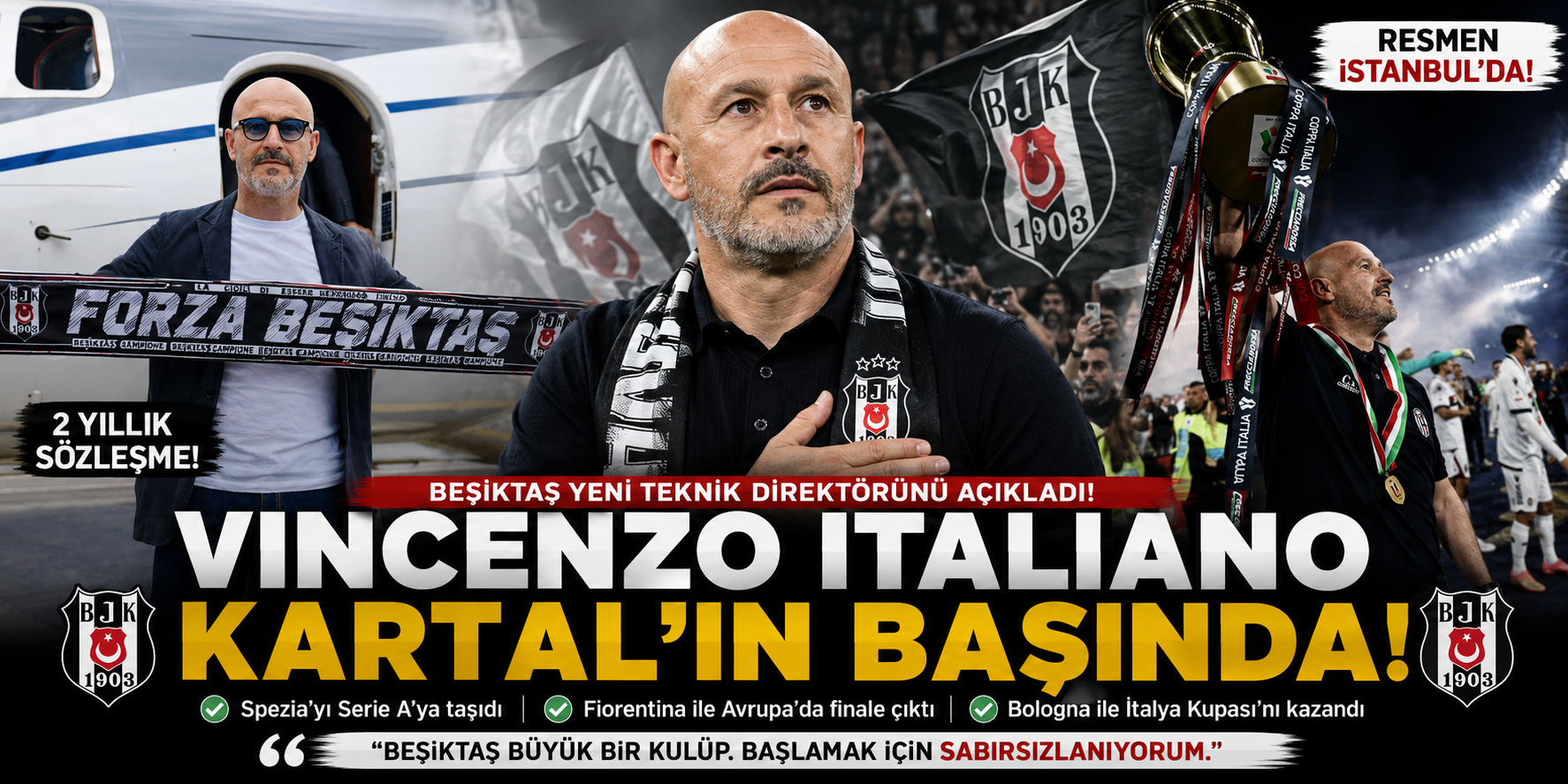 Beşiktaş’tan Vincenzo Italiano bombası: Resmi açıklama geldi