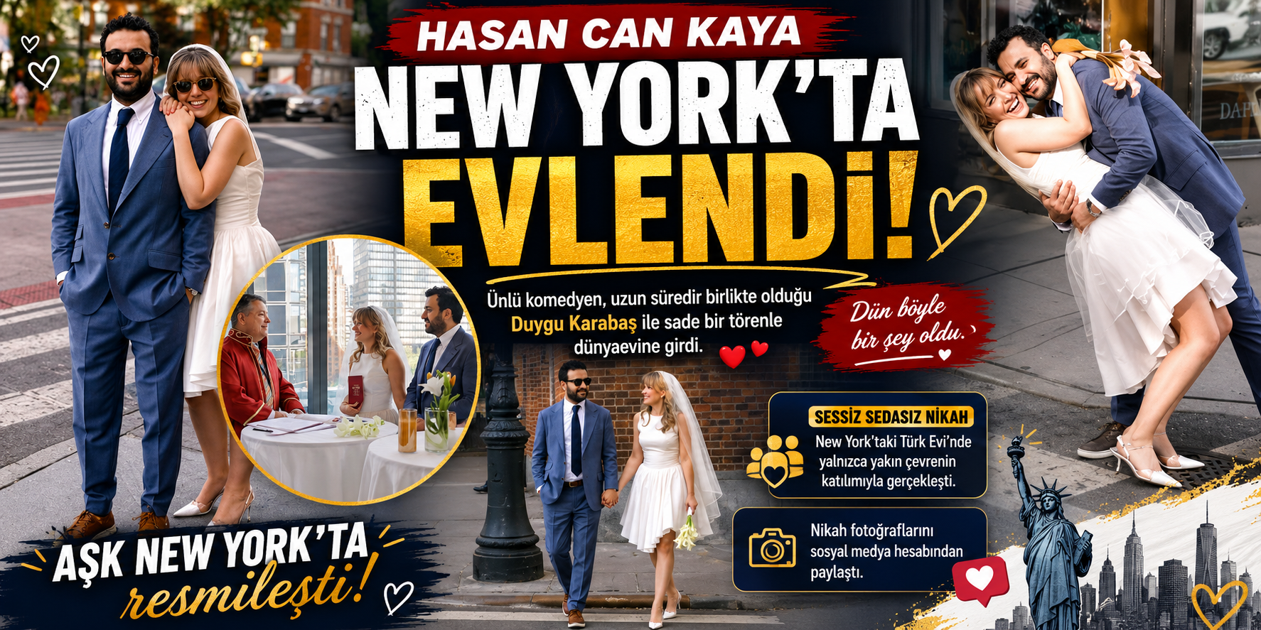 Komedyen Hasan Can Kaya, Duygu Karabaş ile Dünyaevine Girdi