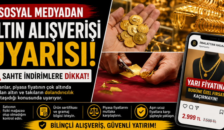 Sosyal Medyada Altın Satışlarına Karşı Tüketiciye Uyarı
