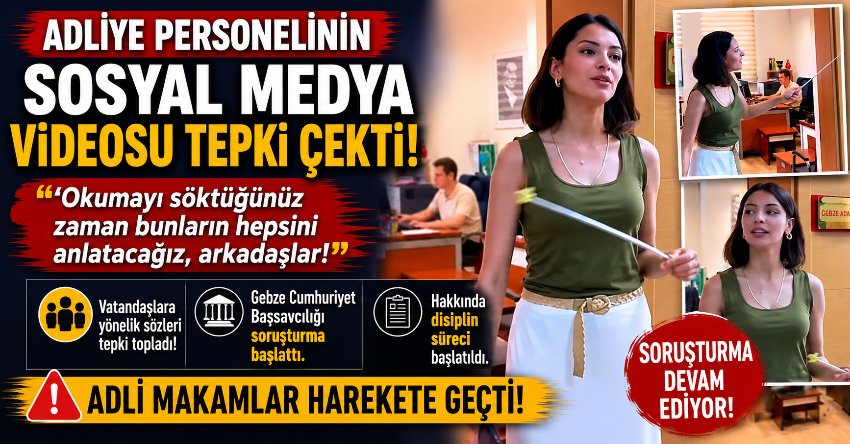Gebze Adliyesi Personelinin Görüntülerine Soruşturma Başlatıldı
