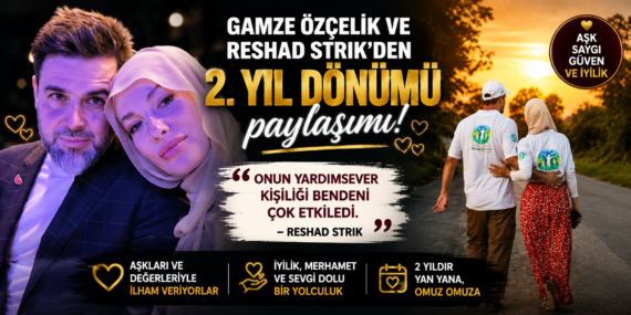 Reshad Strik’ten Gamze Özçelik’e romantik yıl dönümü mesajı