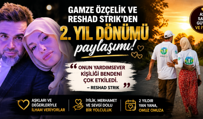 Reshad Strik’ten Gamze Özçelik’e romantik yıl dönümü mesajı