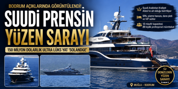 150 milyon dolarlık mega yat Bodrum sahillerinde görüldü