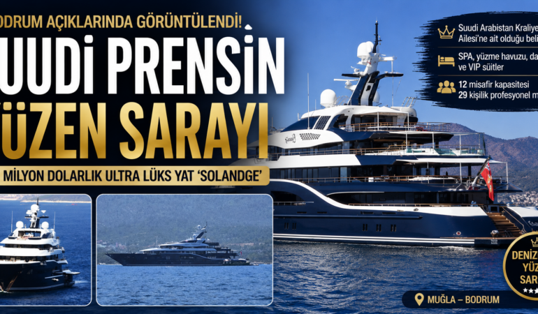 150 milyon dolarlık mega yat Bodrum sahillerinde görüldü