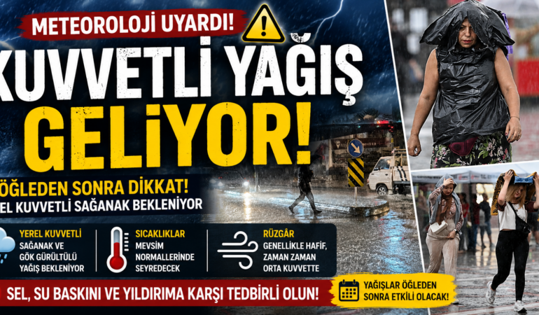 Meteoroloji’den kritik uyarı: Çok kuvvetli sağanak yolda