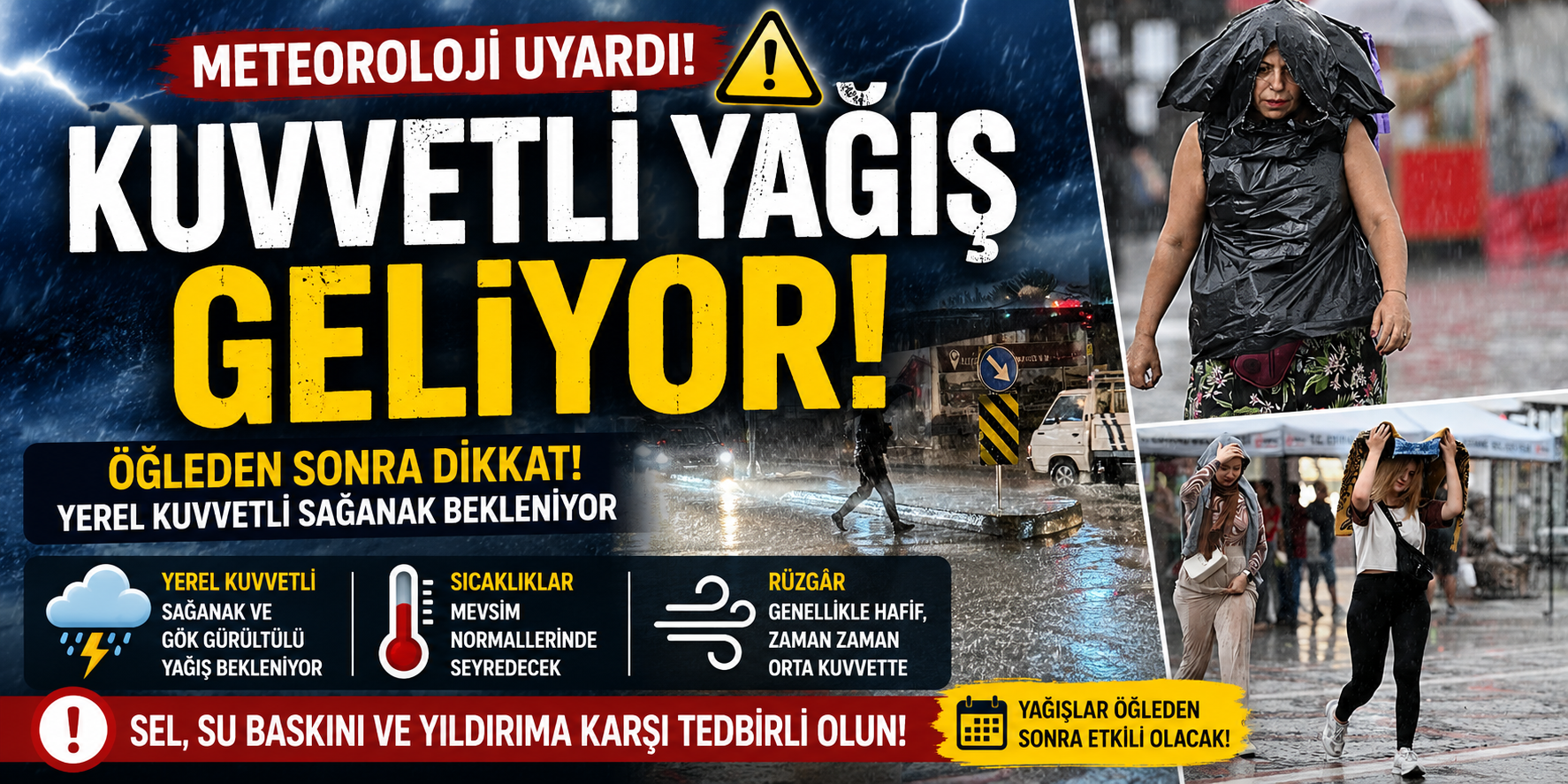 Meteoroloji’den kritik uyarı: Çok kuvvetli sağanak yolda