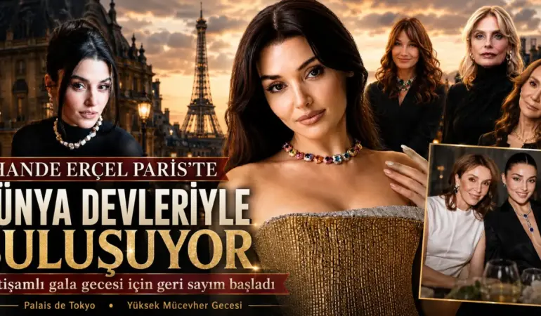 HANDE ERÇEL PARİS’TE DÜNYA DEVLERİYLE BULUŞUYOR: İHTİŞAMLI GECEYE GERİ SAYIM BAŞLADI
