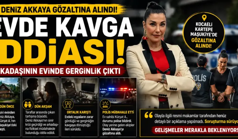 Evde Başlayan Tartışma Karakolda Bitti! Deniz Akkaya Gözaltında