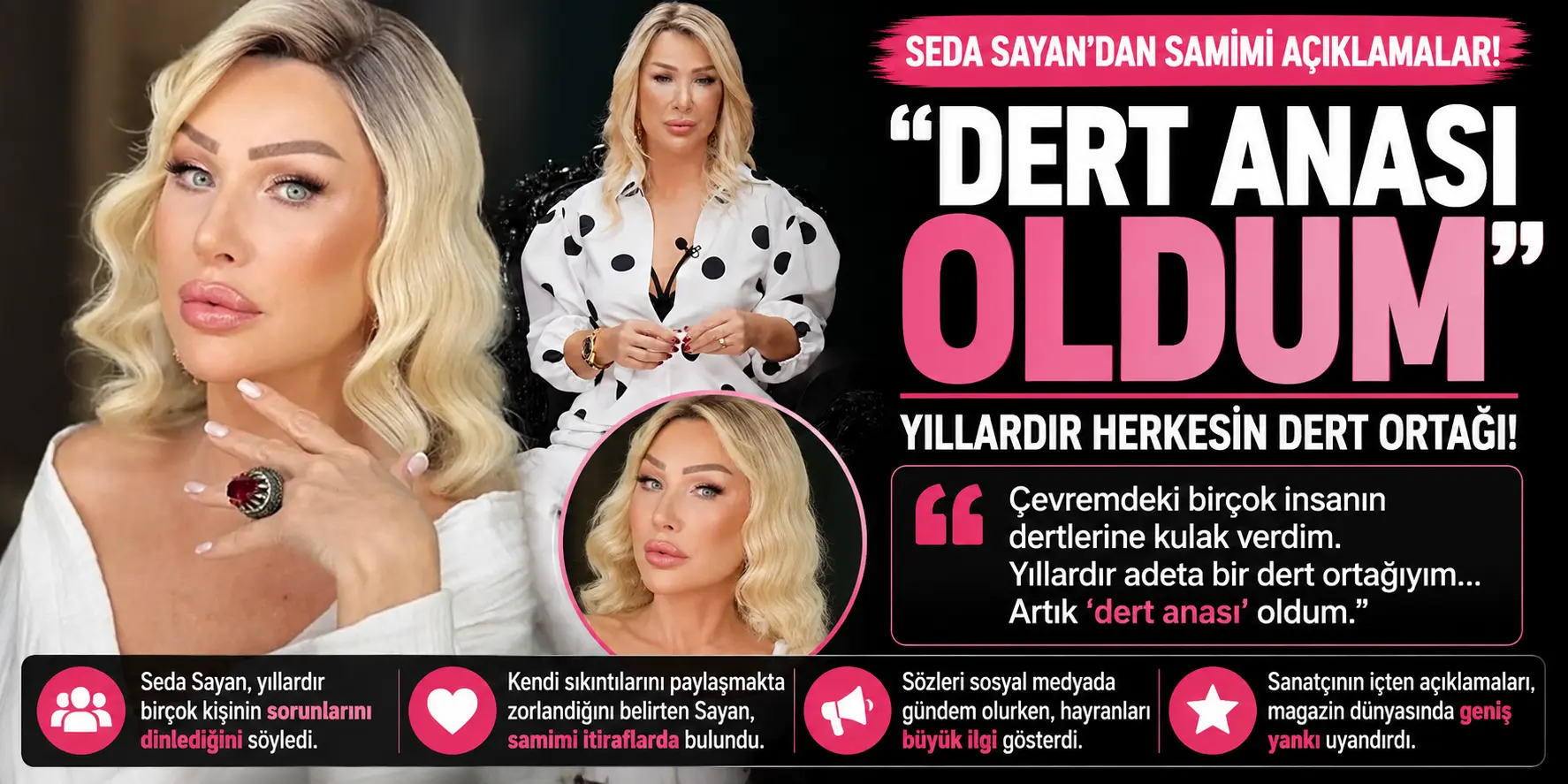 “Derdimi Kimseye Anlatamıyorum!” Seda Sayan’dan Dikkat Çeken Çıkış