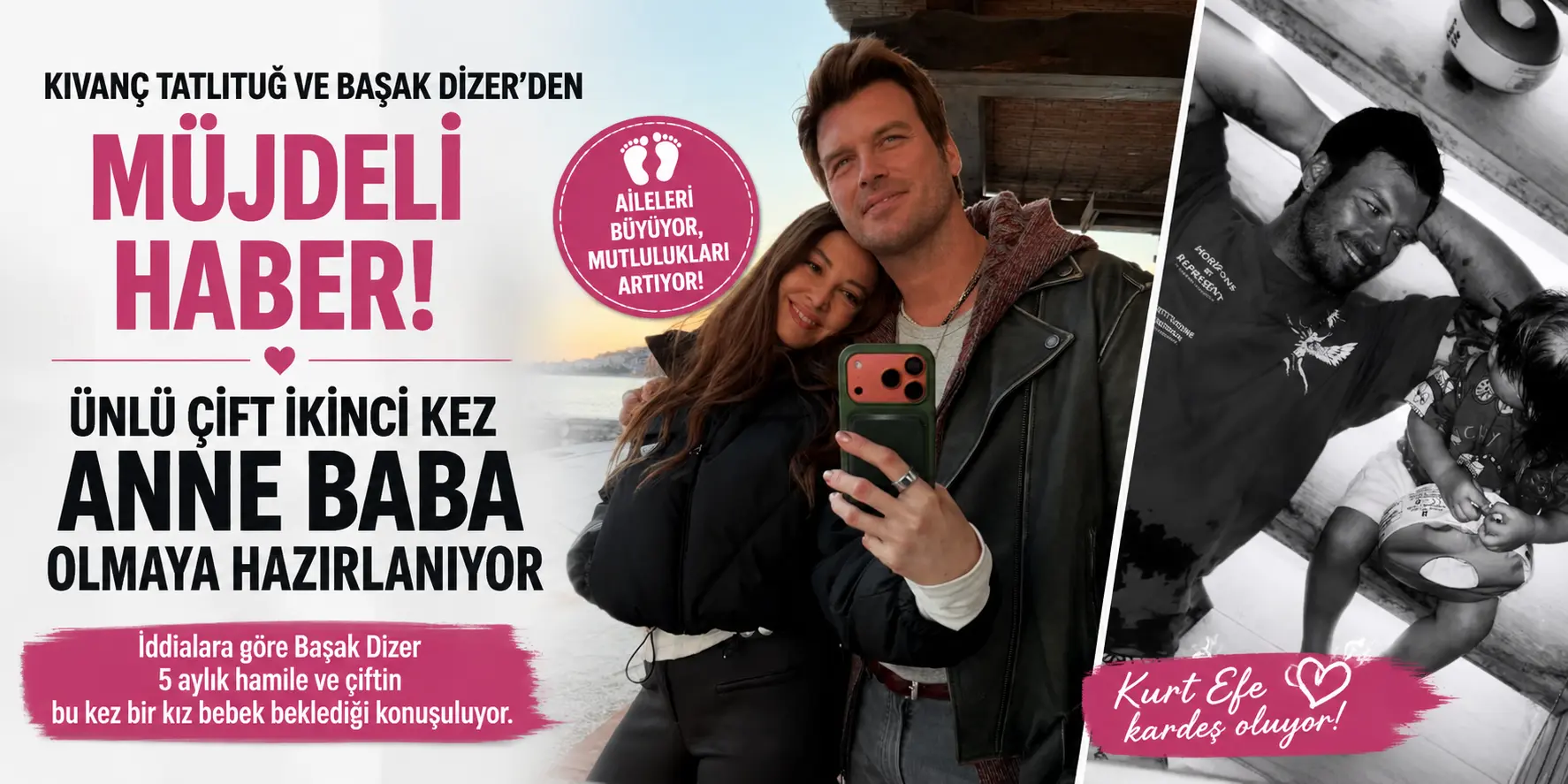 Başak Dizer 5 Aylık Hamile! Tatlıtuğ Ailesine Kız Bebek Geliyor İddiası