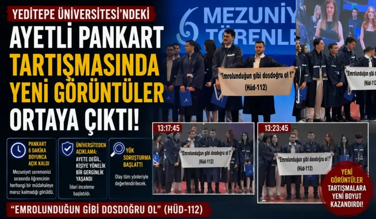 Yeditepe’deki Pankart Tartışmasında Yeni Görüntüler! Gerçek Ortaya Çıkıyor