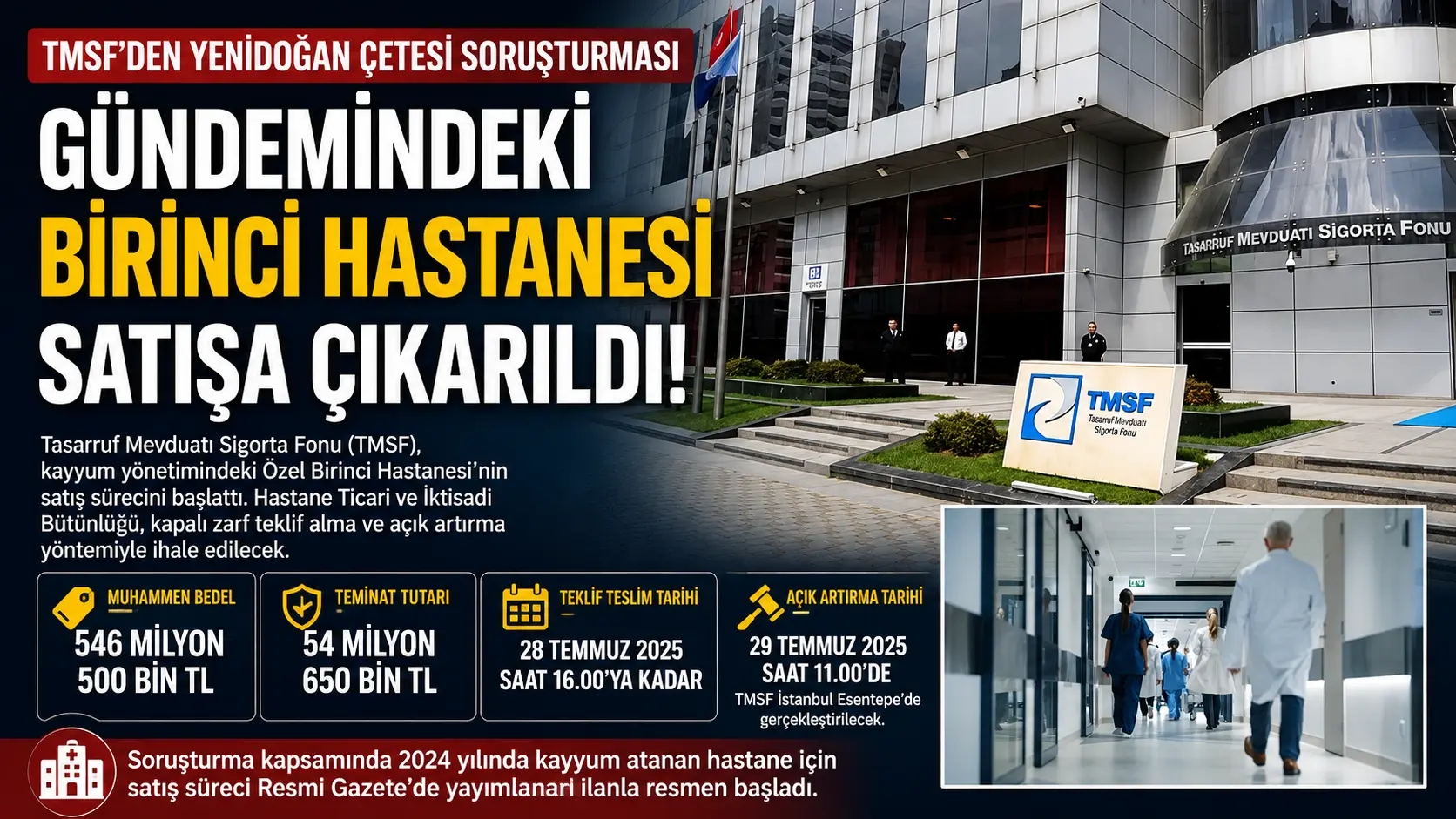 TMSF’den Kritik Hamle! Yenidoğan Çetesi Dosyasındaki Hastane Satışa Çıktı
