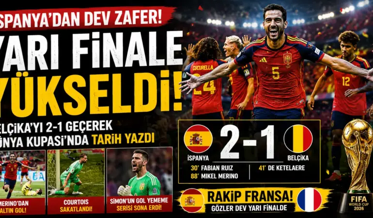 İspanya’dan Dev Gösteri! Belçika’yı Son Dakika Golüyle Yıktı, Yarı Finale Çıktı