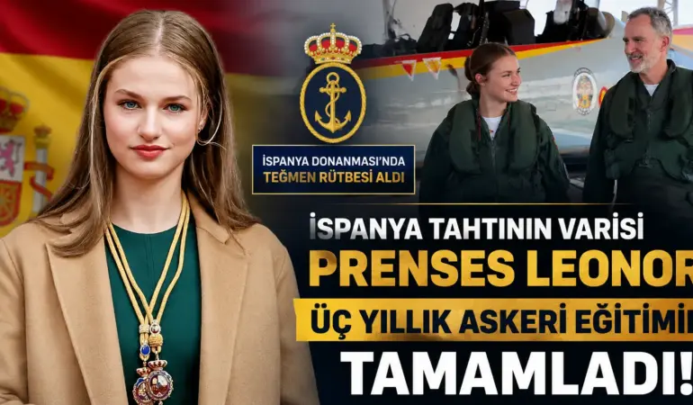 Prenses Leonor’dan Tarihi Başarı! 3 Yıllık Askeri Eğitimi Tamamladı