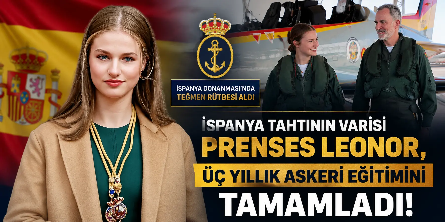 Prenses Leonor’dan Tarihi Başarı! 3 Yıllık Askeri Eğitimi Tamamladı