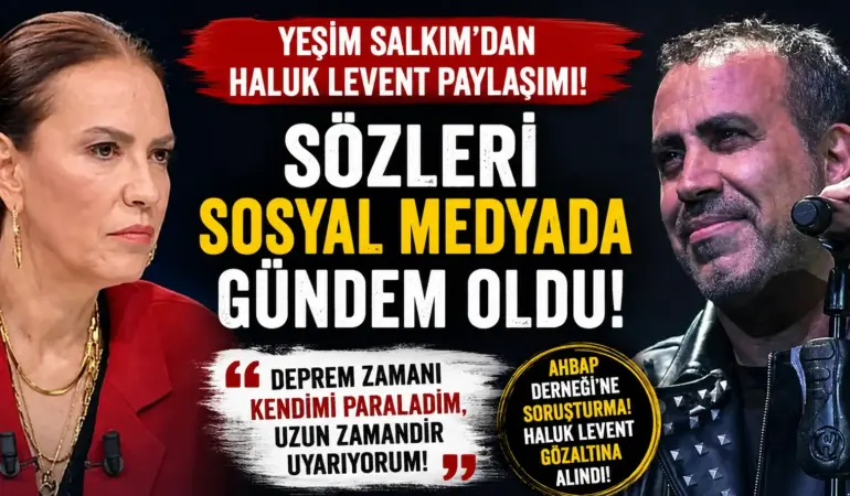 Gündemi Sarsan Paylaşım! Yeşim Salkım’dan Haluk Levent Hakkında Sert Çıkış