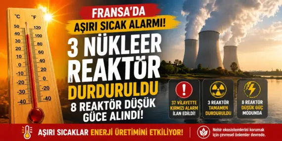 Fransa’da Sıcaklık Krizi! 3 Nükleer Reaktör Devre Dışı Kaldı