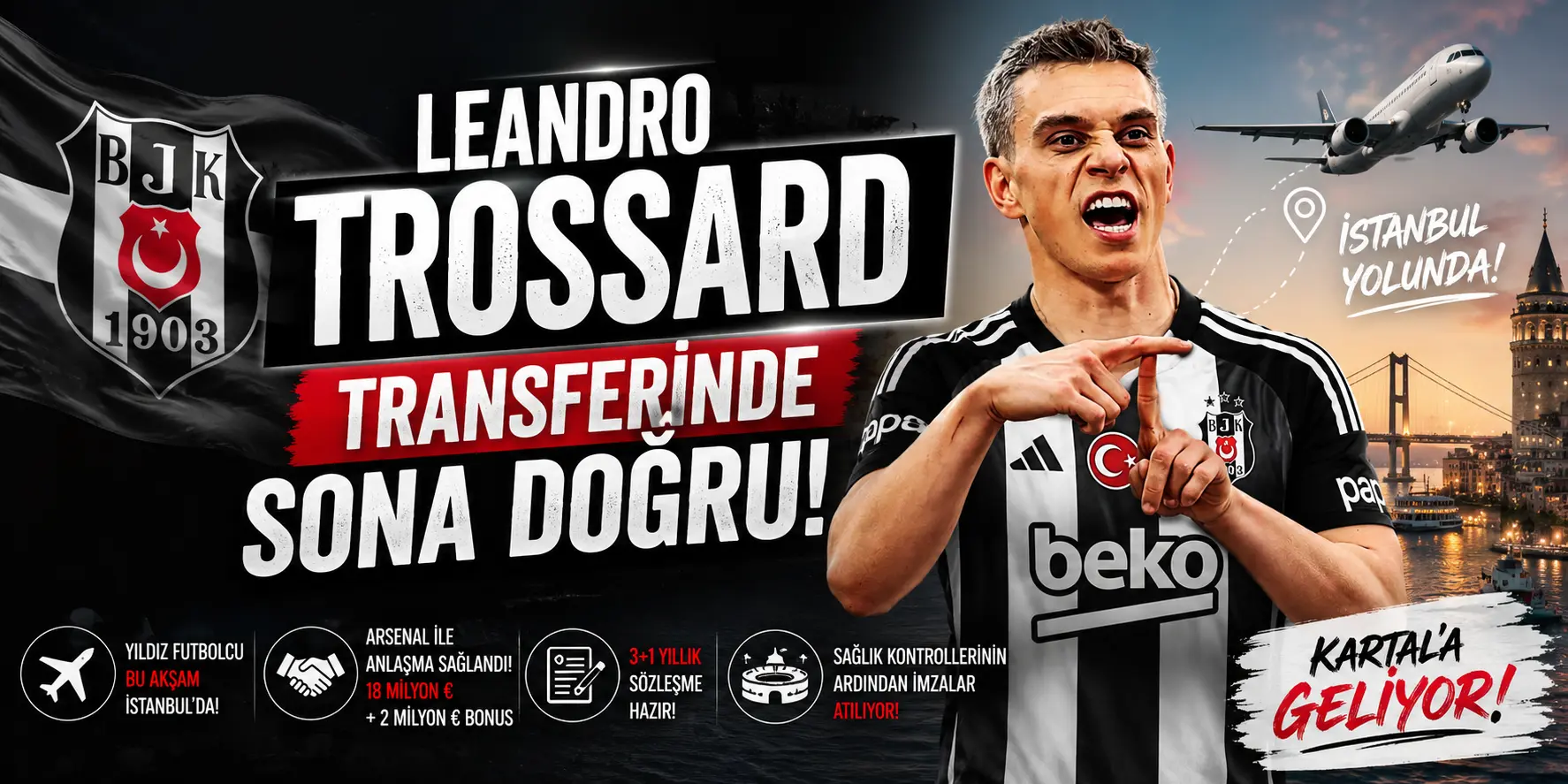 Kartal Dünyaca Ünlü Yıldızı Bitirdi! Trossard İçin Geri Sayım