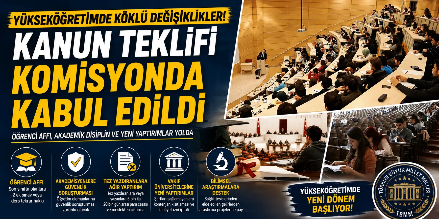 Öğrenci Affı Komisyondan Geçti! Üniversitelerde Kapsamlı Değişiklik