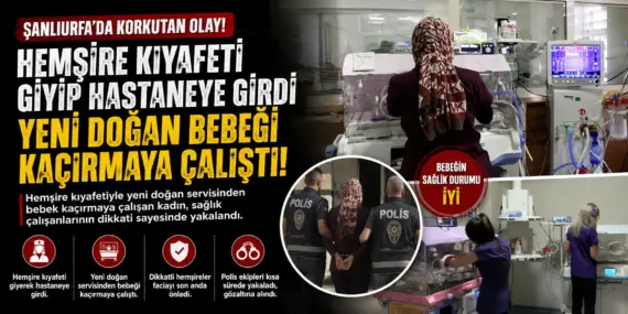 Şanlıurfa’da Nefes Kesen Dakikalar! Yeni Doğan Bebeği Kaçırma Girişimi Engellendi