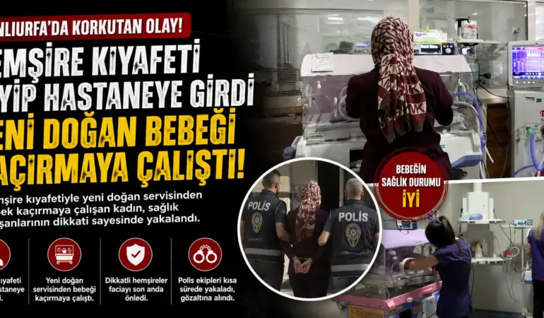 Şanlıurfa’da Nefes Kesen Dakikalar! Yeni Doğan Bebeği Kaçırma Girişimi Engellendi