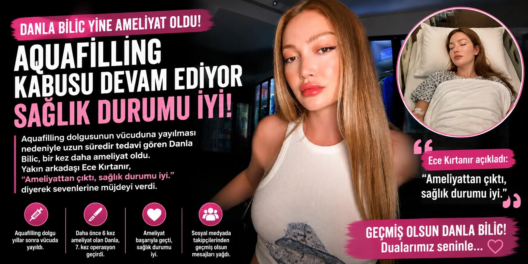 Danla Bilic’in Estetik Kabusu Bitmiyor! Bir Kez Daha Ameliyat Masasında