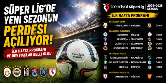 Süper Lig’de Perde Açılıyor! Dev Maçların Tarihi Belli Oldu