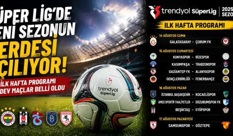 Süper Lig’de Perde Açılıyor! Dev Maçların Tarihi Belli Oldu