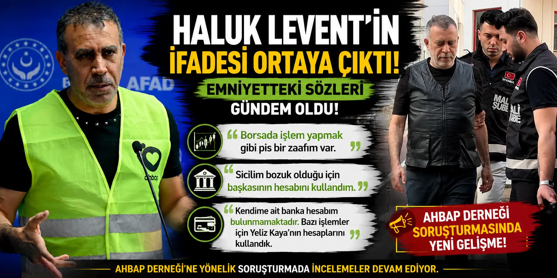 Ahbap Soruşturmasında Yeni Perde! Haluk Levent’in İfadesindeki Çarpıcı Detay