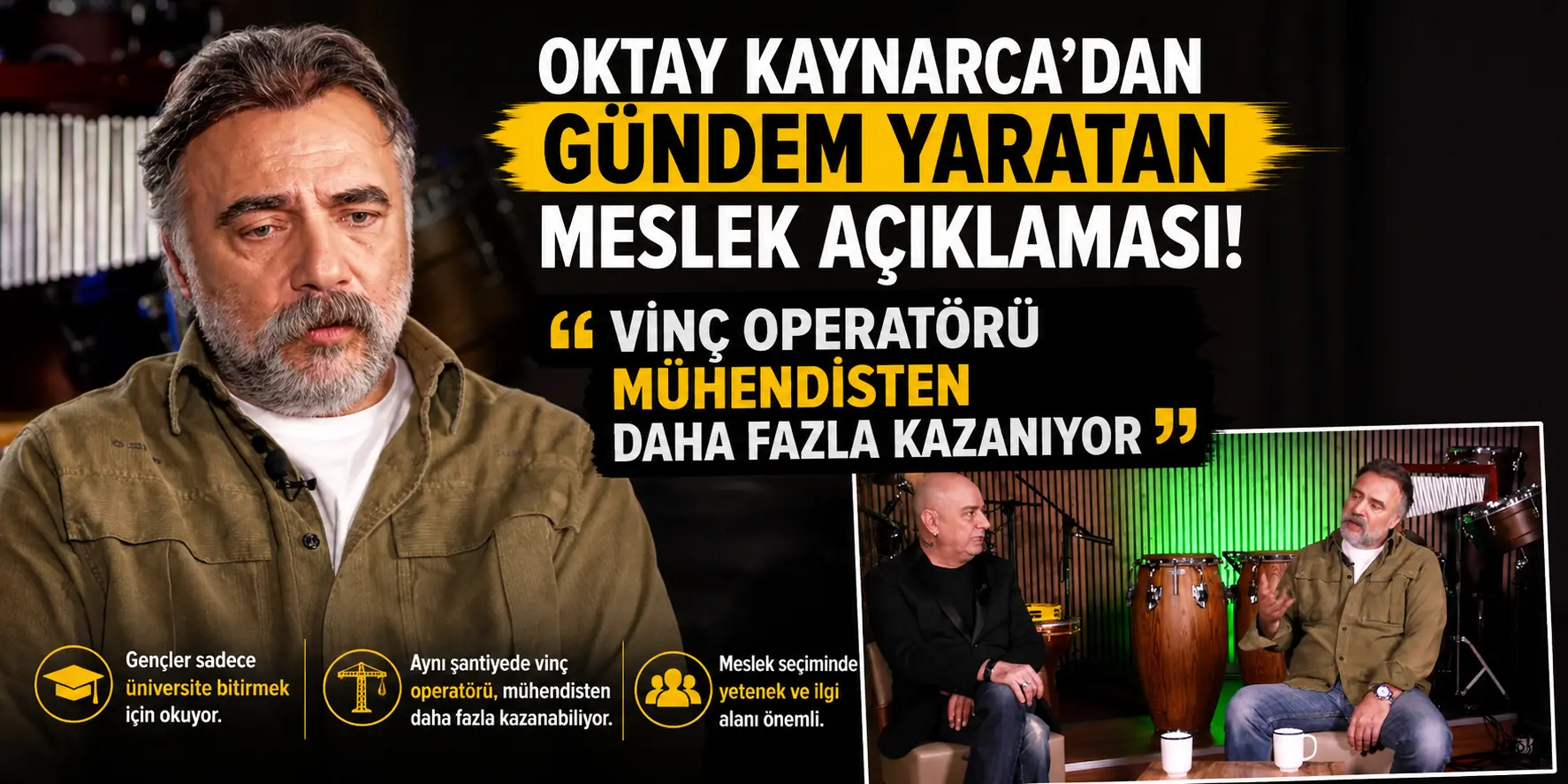 Oktay Kaynarca’dan Gençlere Mesaj: Diploma Değil, Meslek Kazandırıyor