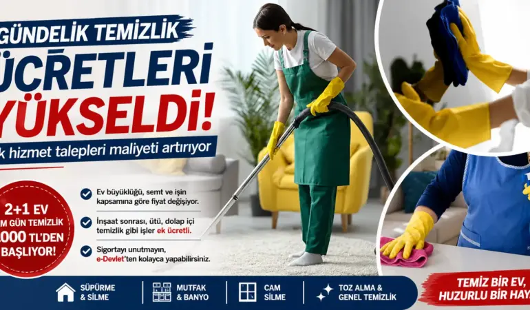 Gündelikçi Ücretleri Rekor Kırdı! Ekstra Temizlik İçin Ayrı Ücret Dönemi
