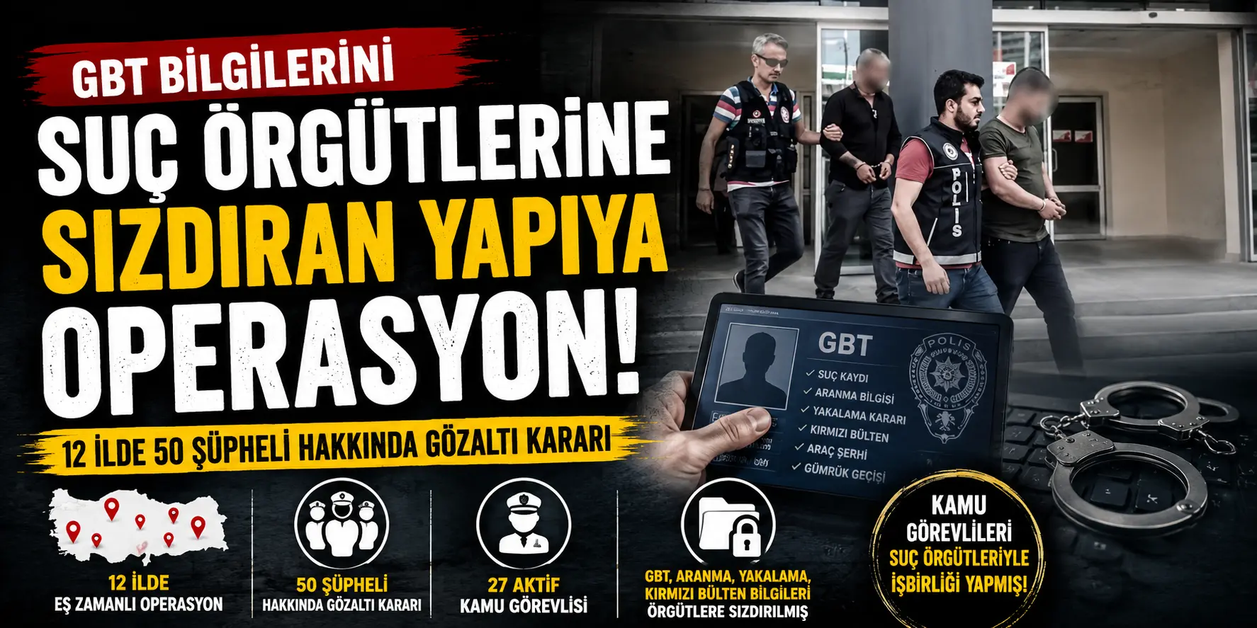 12 İlde Büyük Operasyon! GBT Bilgilerini Sızdıran Yapı Mercek Altında