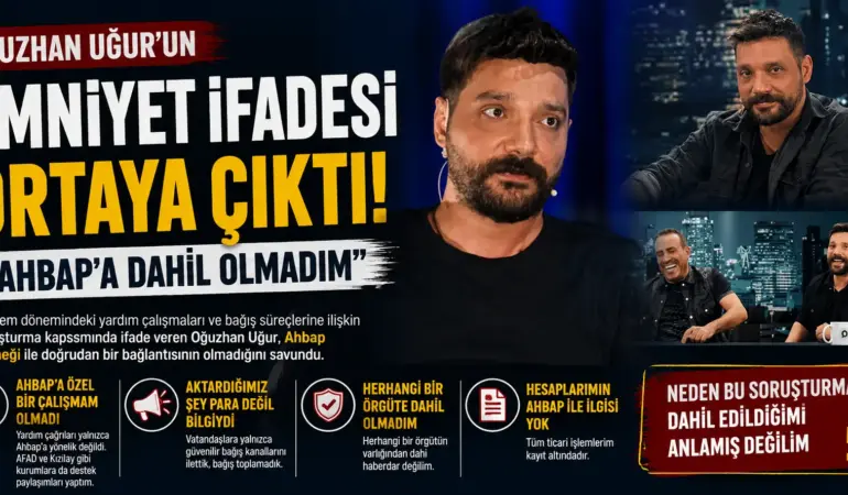 Oğuzhan Uğur’un İfadesi Ortaya Çıktı: “Ahbap’a Dahil Olmadım”