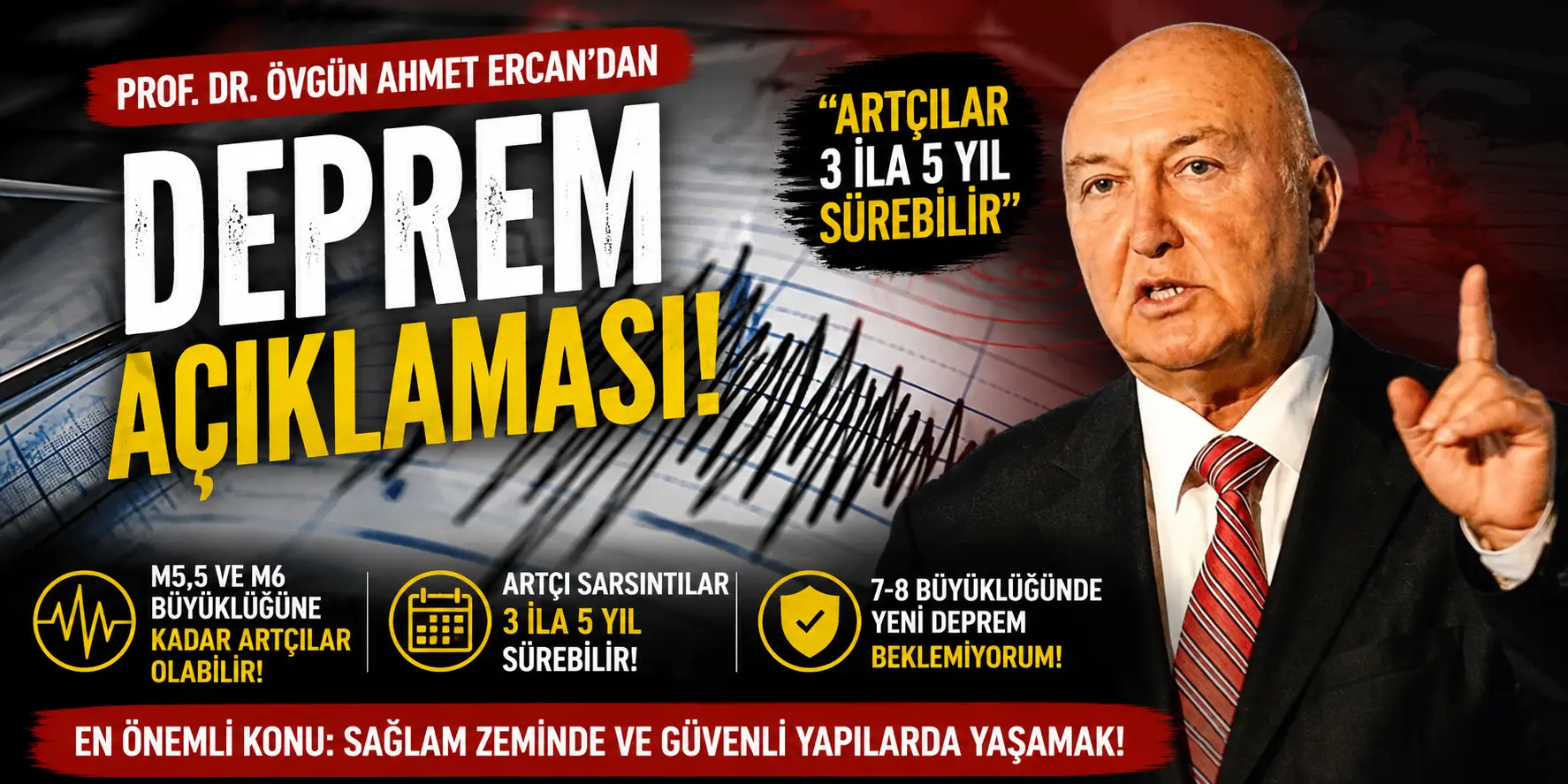Yeni büyük deprem bekleniyor mu? Prof. Dr. Ercan’dan olay açıklama