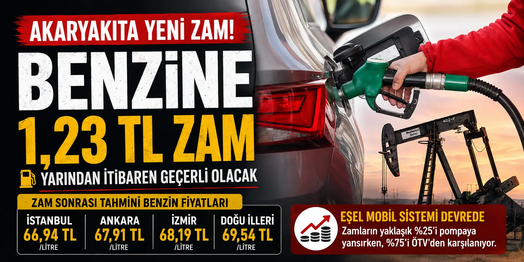 Akaryakıtta Yeni Zam Dalgası! Benzin Fiyatları Bir Kez Daha Yükseliyor