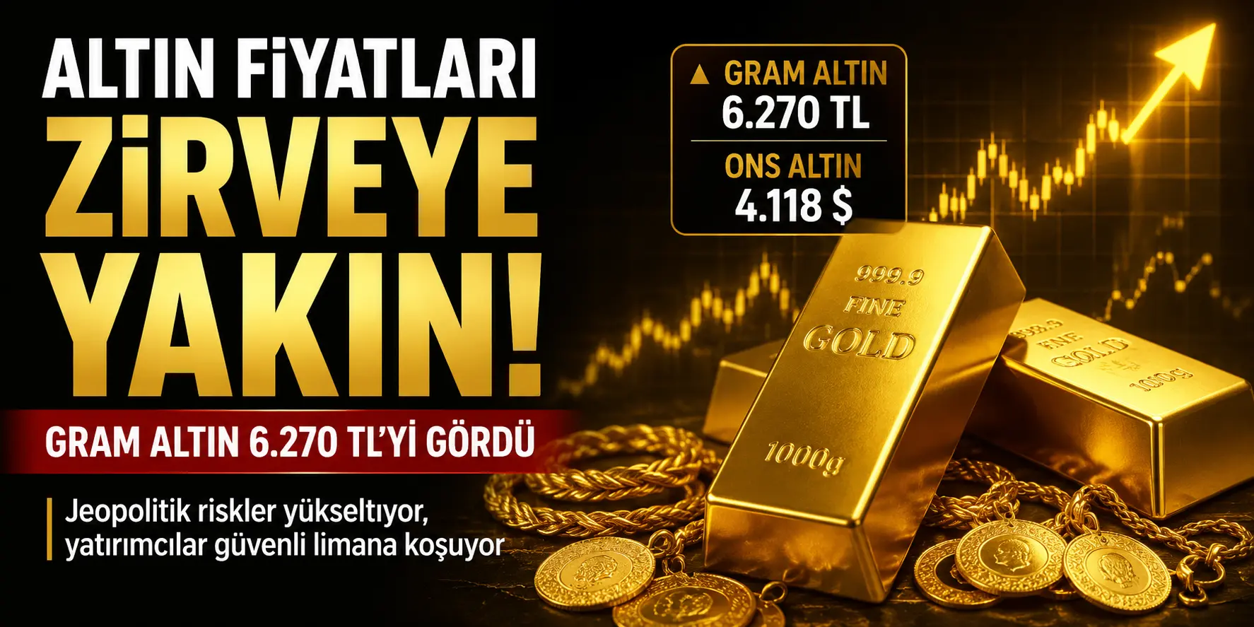 Altın Fiyatları Coştu! Gram Altında Yükseliş Hız Kesmiyor
