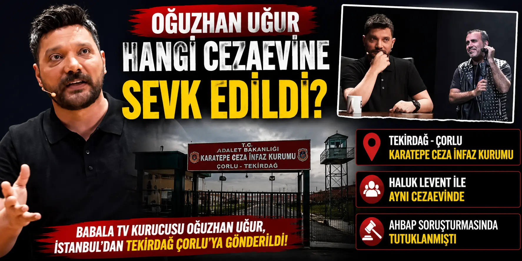 Oğuzhan Uğur’un Cezaevi Belli Oldu! Haluk Levent Detayı Gündeme Damga Vurdu