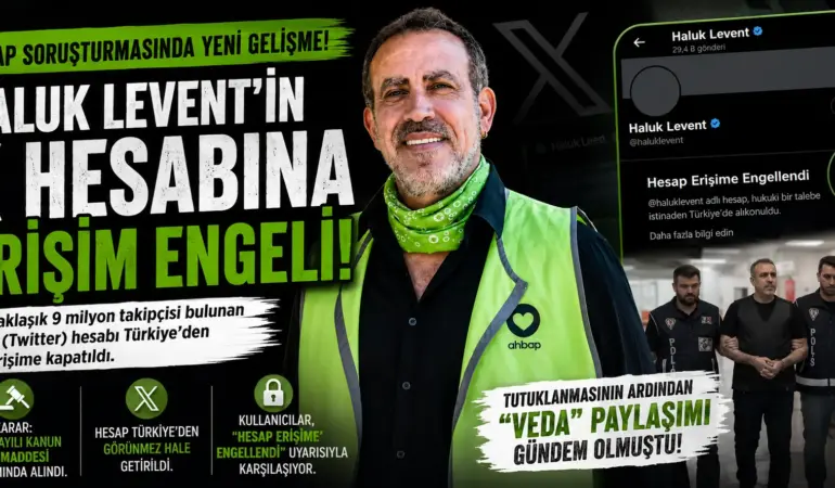 Ahbap Dosyasında Yeni Dalga! Haluk Levent’in Hesabına Kritik Müdahale
