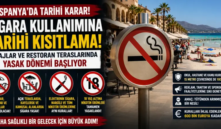 İspanya’dan Tarihi Karar! Plajda Sigara İçene 600 Bin Euroya Kadar Ceza