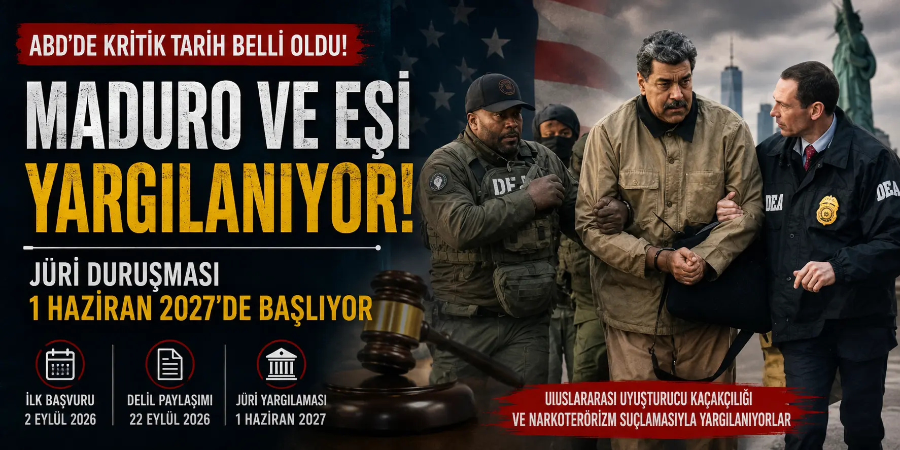 Maduro İçin Tarihi Gün! ABD Mahkemesi Yargılama Tarihini Resmen Açıkladı