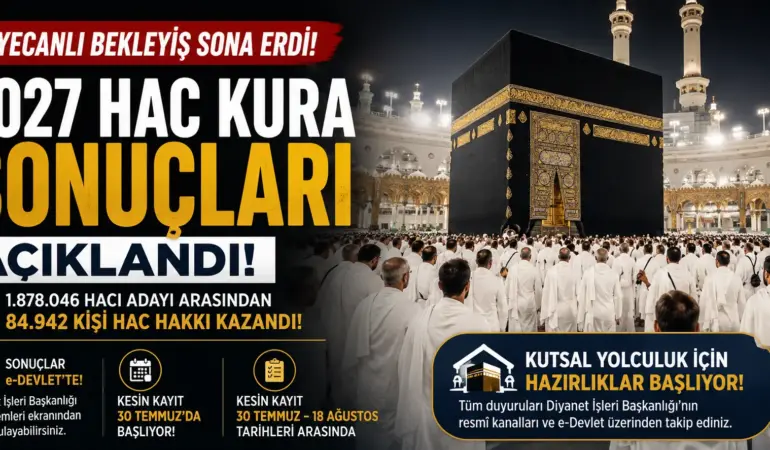Hacı Adaylarının Büyük Heyecanı Sona Erdi! 2027 Hac Sonuçları e-Devlet’te